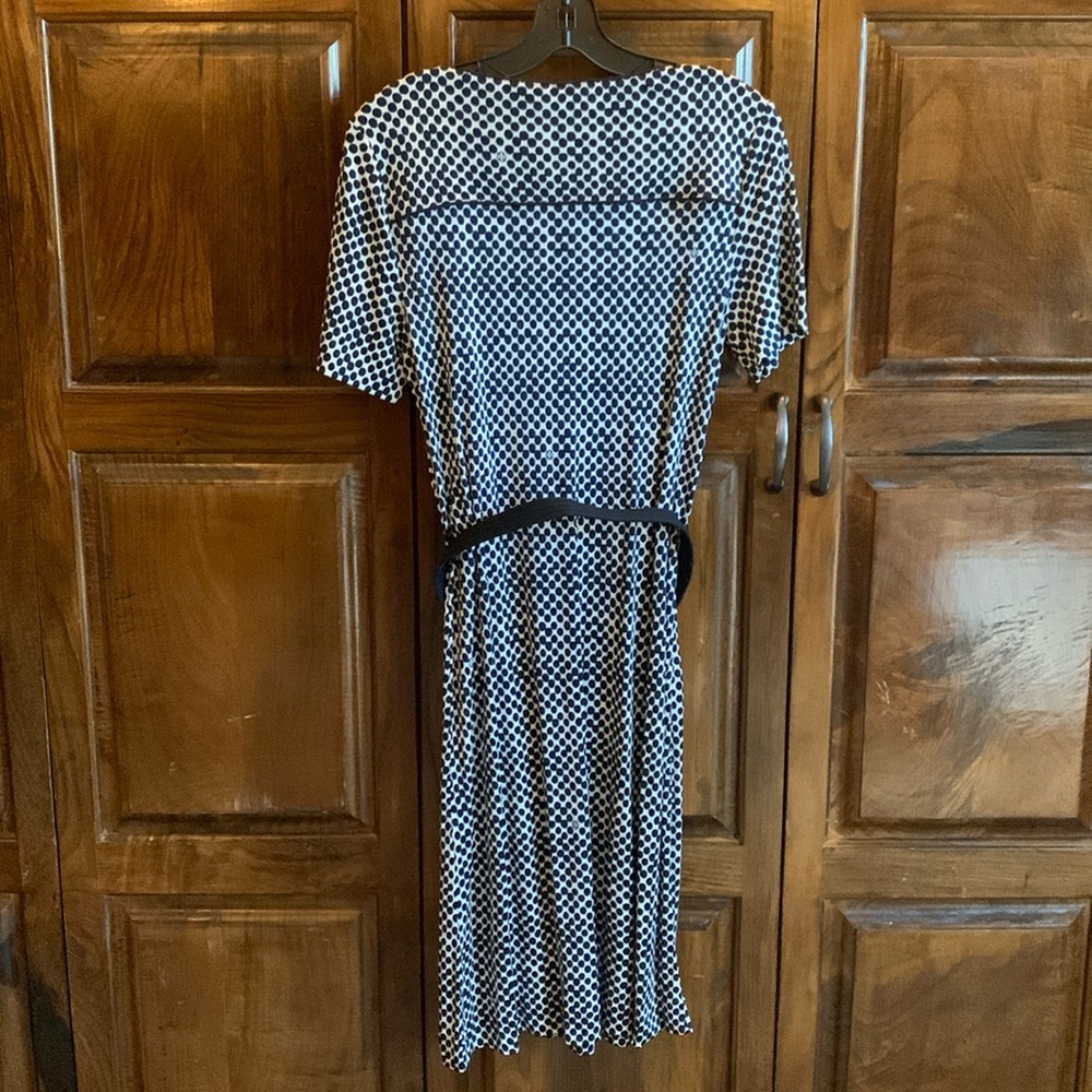 Tory Burch Navy & White Polka Dot Dress Size: L - Picture 3 of 11